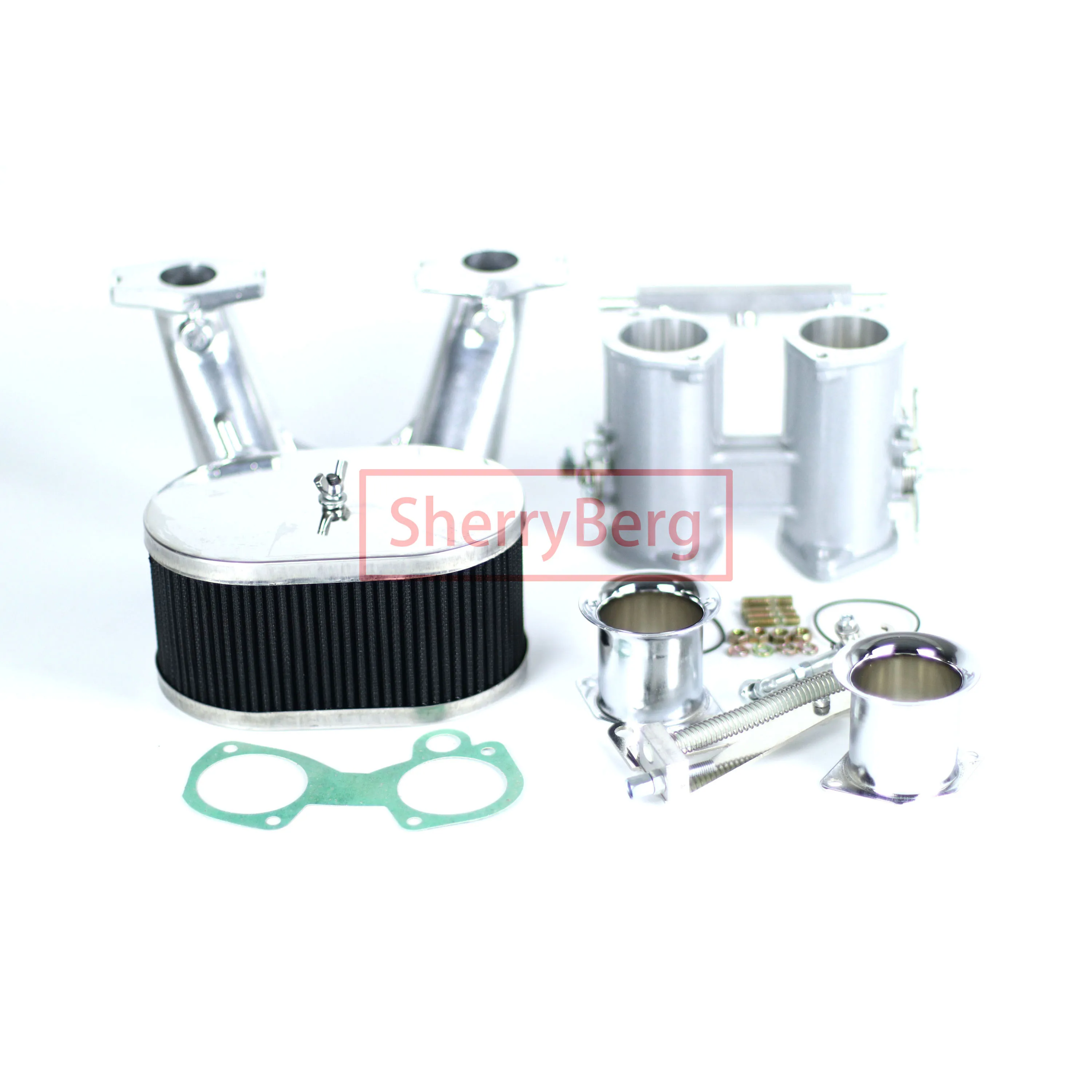 Sherryberg Kit Corpo Farfallato Collettore Filtro Collegamento Per Weber 40/42/45/48/50 Dcoe Per Mg Midget Austin Healey Sprite 1275Cc