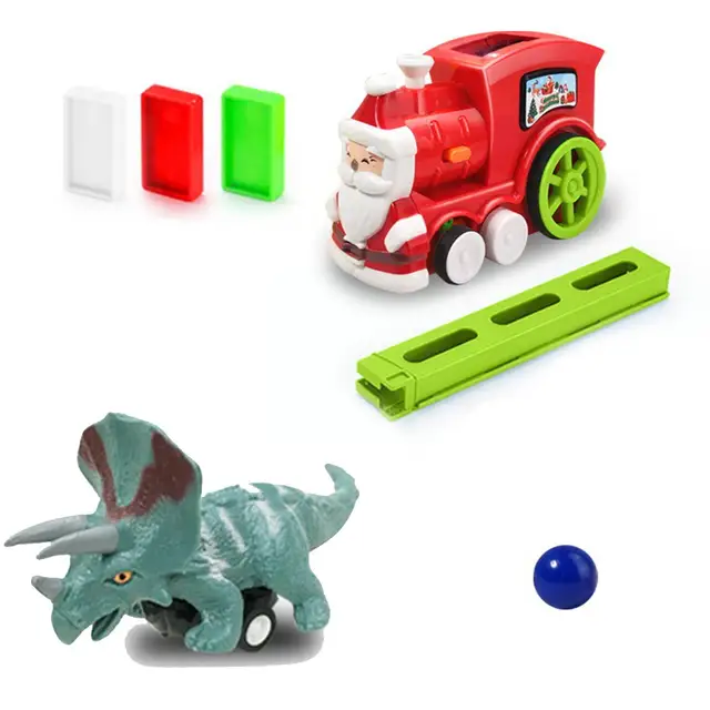 Christmas Train Electric Domino Toys Christmas Tree Decoration Railway Car Train Track For Kids Toys I5k1 2