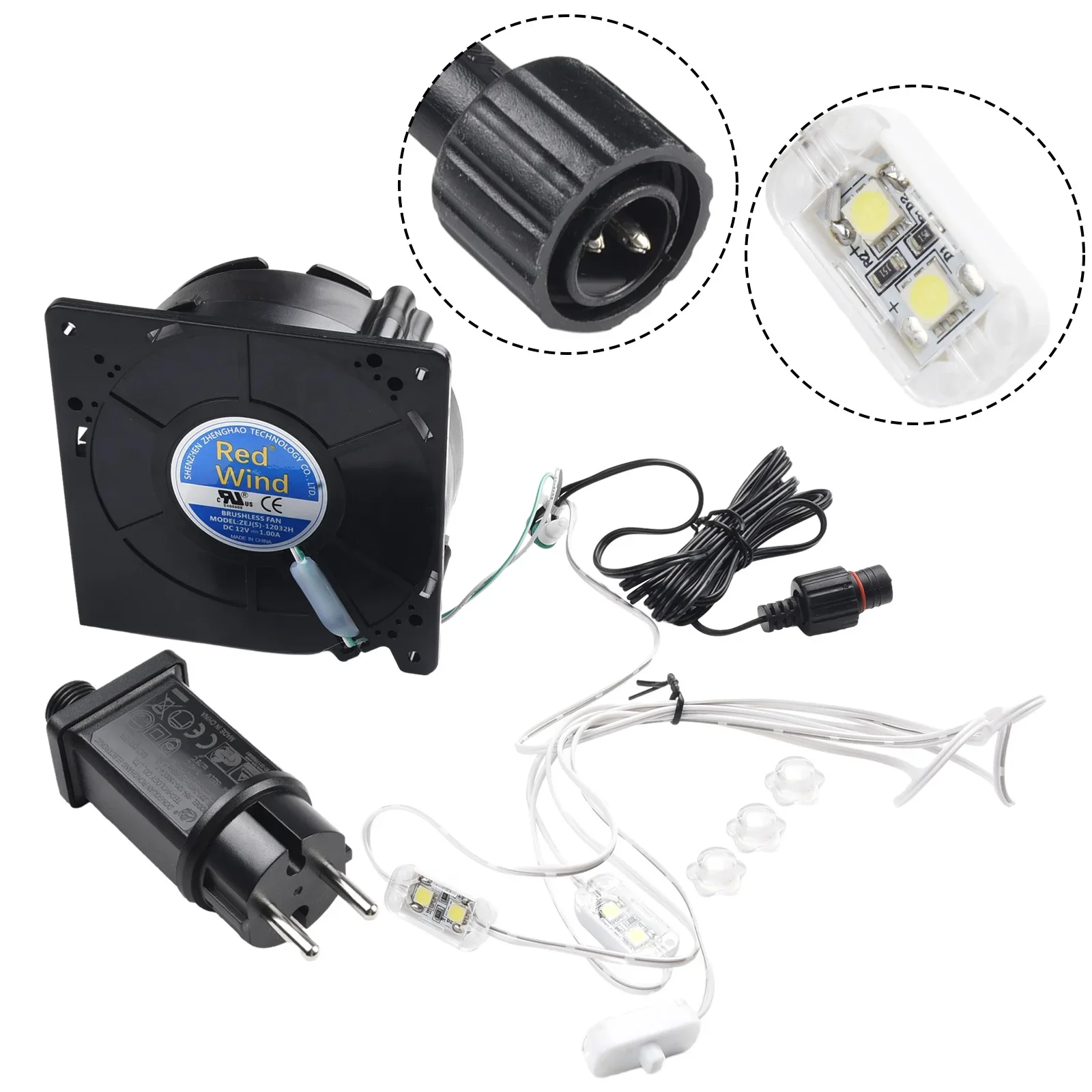 Air Blower Blower Motor Direct Current Inflatable Mall Replacement Special Purpose With 3 LED Lig