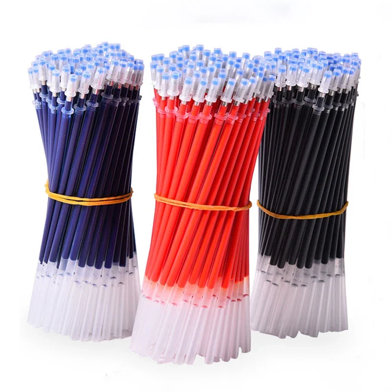 

20/50pcs Gel Pen Refills Rods Kawaii 0.5mm Black Blue Red Ink Neutral Pen Refill Rod Office School Writing Supplies Stationery