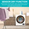 Compact clothes dryer, 850W electric dryer, 120V ventilated portable dryer (with stainless steel drum) 6