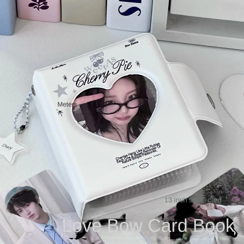 Niedliches Kartenalbum im japanischen Stil, 7,6 cm (7 Zoll), Mini-Idol-Karte, Sammelbuch mit 16 internen Seiten, PVC-Postkartenbuch, Unisex – Detail 6