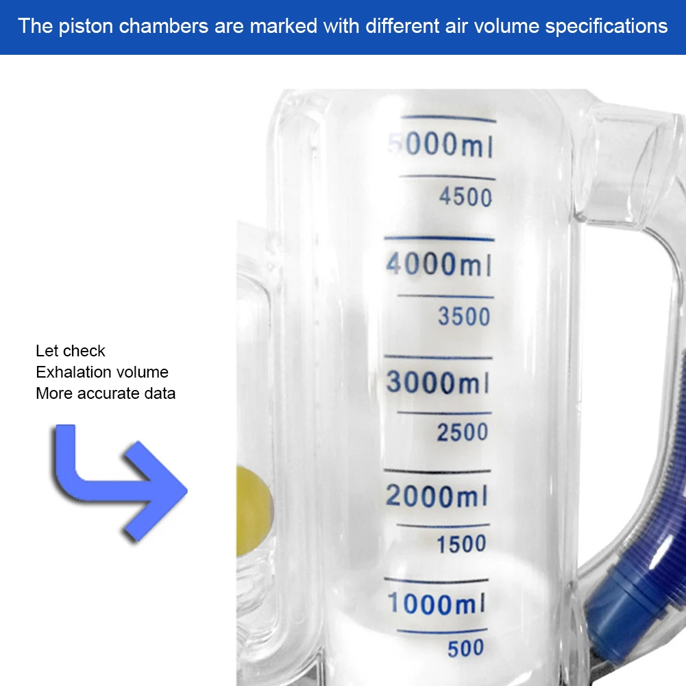 Volumetric Exerciser Lung Breathing Exerciser Vital Capacity Apparatus Spirometer Rehabilitation Trainer 3000/5000ml breathing exerciser breathing trainer
