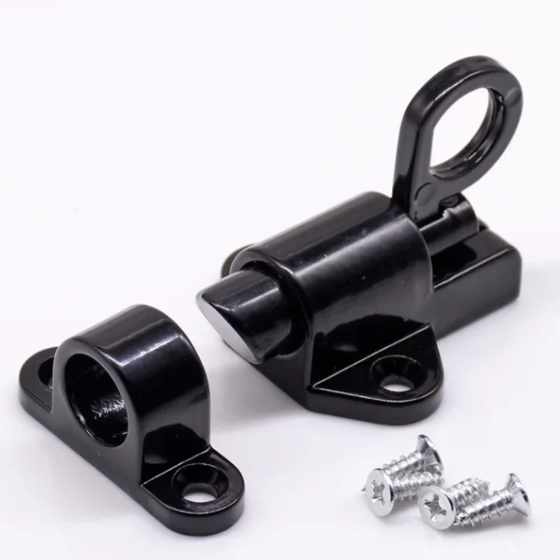 Aluminum Alloy Window Gate Security Pull Ring Spring Bounce Door Bolt Automatic Latch Lock