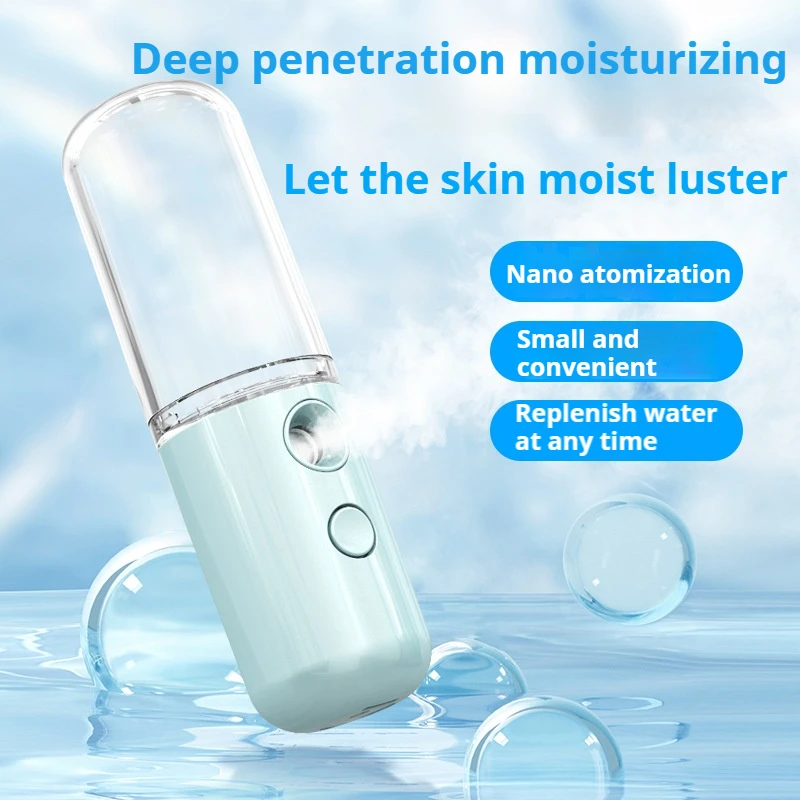 50ml Auto Home Office Portable Rechargeable Small Wireless Facial Sprayer Mini Humidifier Car Air Moisturizer Car Supplies