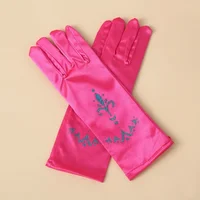 Flower Girl Wedding Gloves Princess Girls Elsa Anna Accessories Set Kids Party Cosplay Belle Sofia Snow Queen Snow Flake Gloves 5