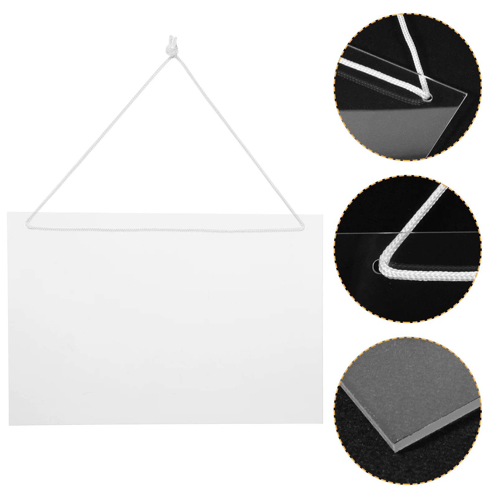 

Acrylic Note Board Office Supply Message Transparent Lanyard Memo with Hanging Household Clear Multi-function