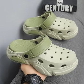 Sandali da spiaggia casual con punta traspirante antiscivolo con suola spessa da uomo estivi 1