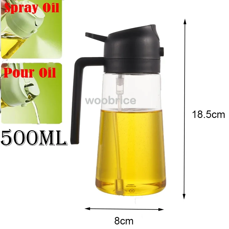 Premium Olive Oil Dispenser with Automatic Lid and Spice Shaker
