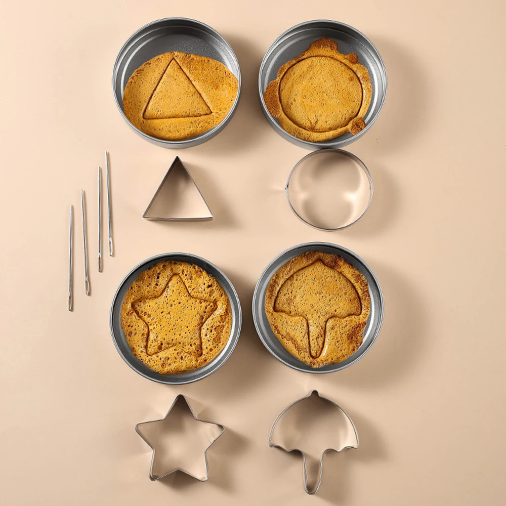 12pcs Sugar Cookie Mold Candy Biscuits Molds Sugar Game Kit Honeycomb Cookies Game Kit For Squid Korean TV Fans and Kids cookie mold