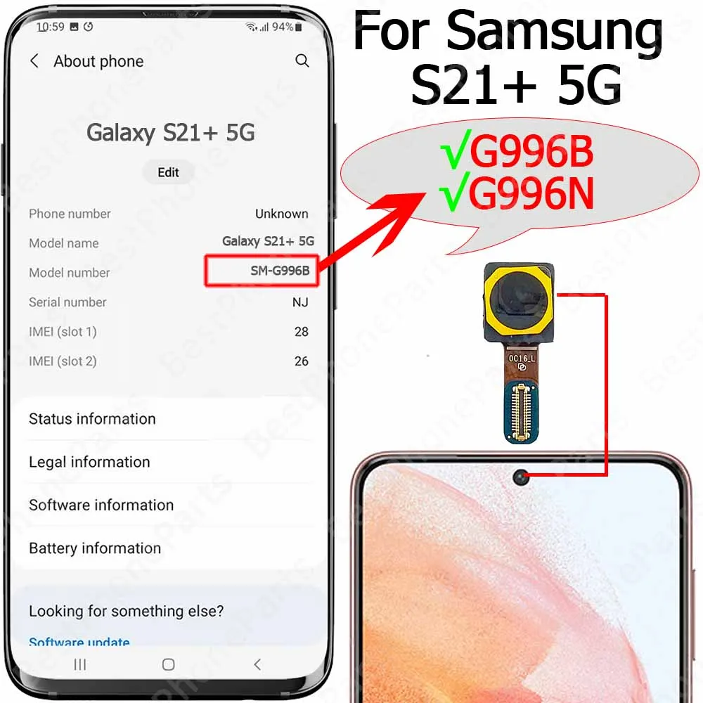 Premium Front-Facing Selfie Camera Replacement Module - Mobile Phone Spare Part