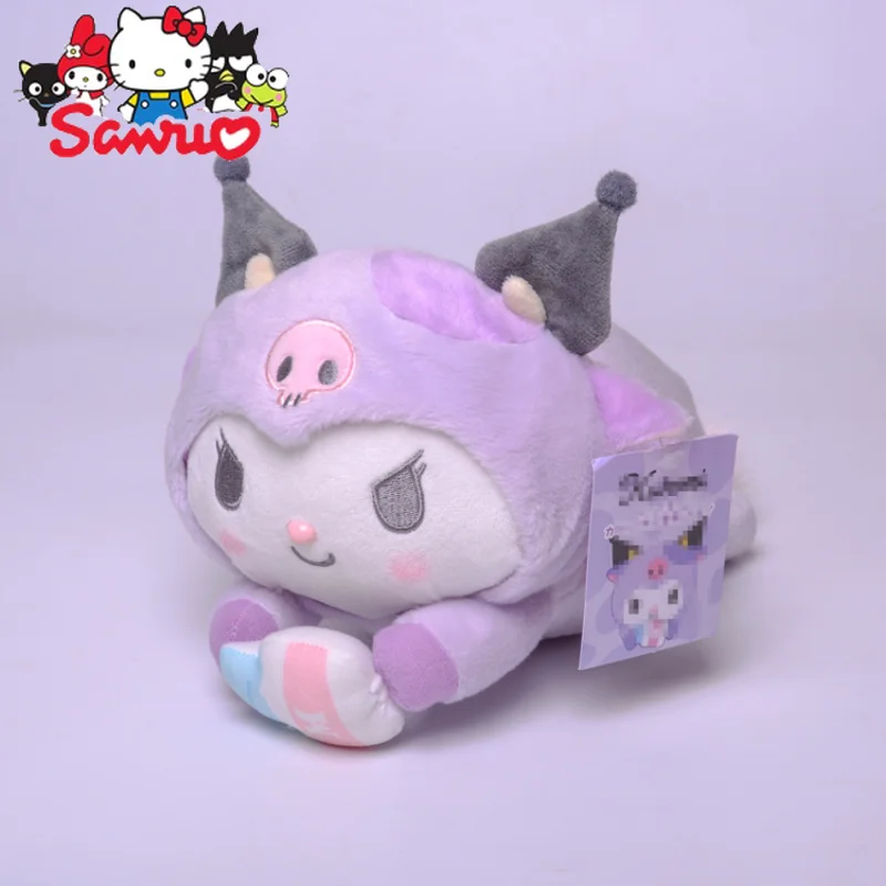 

Sanrio Melody Kuromi Cinnamoroll Toy Children's Doll Japanese Soft Stuffed Stuffed Pp Cotton Dolls Kids Girls Gifts Kid 13x20cm