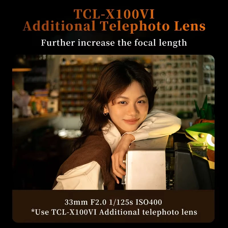 Viltrox WCL-X100VI 28mm 등가 0.8X 광각 변환 렌즈(후지필름 X100VI X100V X100F 카메라용 자동 인식 렌즈)