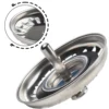 1pc Stainless Steel Waste Plug Bath Tubs Basin Sink Strainer Replacement Bathroom Supplies Kitchen Supplies Tool 80mm/82mm/84mm 4