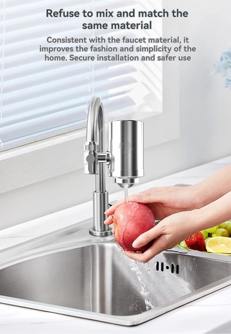 Description Picture 6 of itemFaucet Water Filter Kitchen Tap Water Purifier Stainless Steel Faucet Mount Water Filtration System Remove Chlorine, Sediment