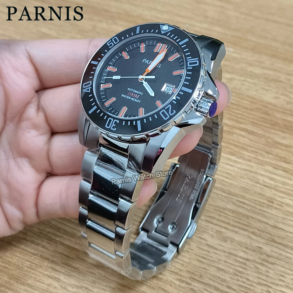 Parnis 43mm Sapphire Crystal Automatic Men Watch 20 Bar Water