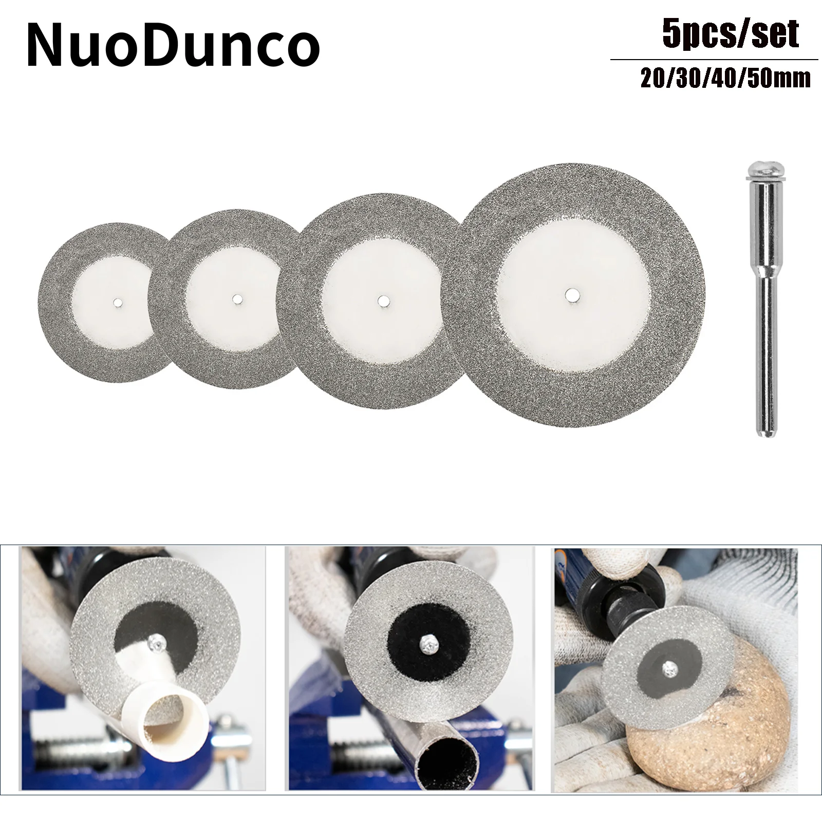 5pcs/Set 20/30/40/50mm Diamond Cutting Disc Mini Circular Saw Blade Rotary Grinding Tool For Jade Glass Thin Iron Stone Cutting
