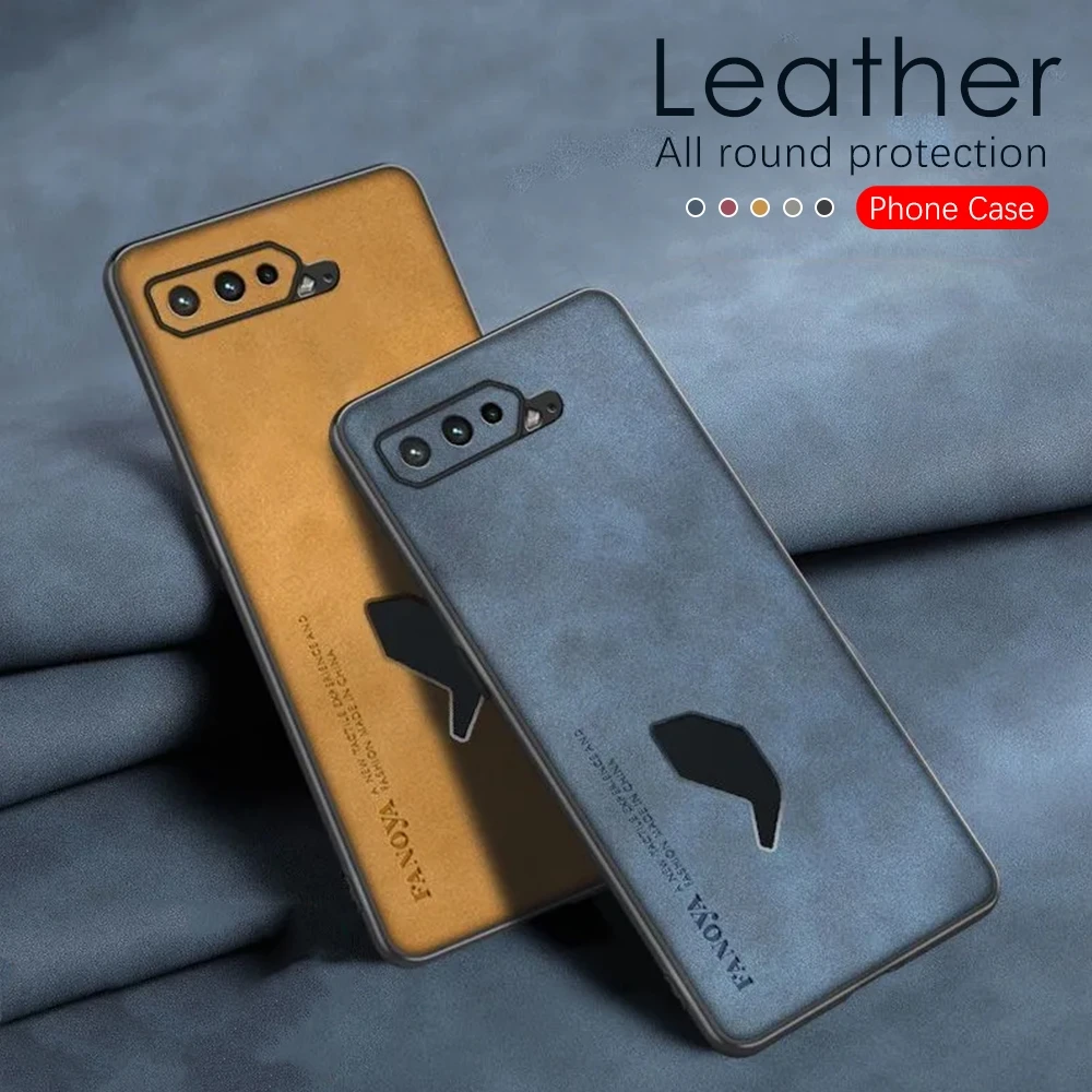 Custodia In Pelle Con Struttura In Pelle Di Agnello Retrò Per Asus Rog Phone 7 Ultimate 5G Slim Antiurto Paraurti Soft Cover Rogphone7