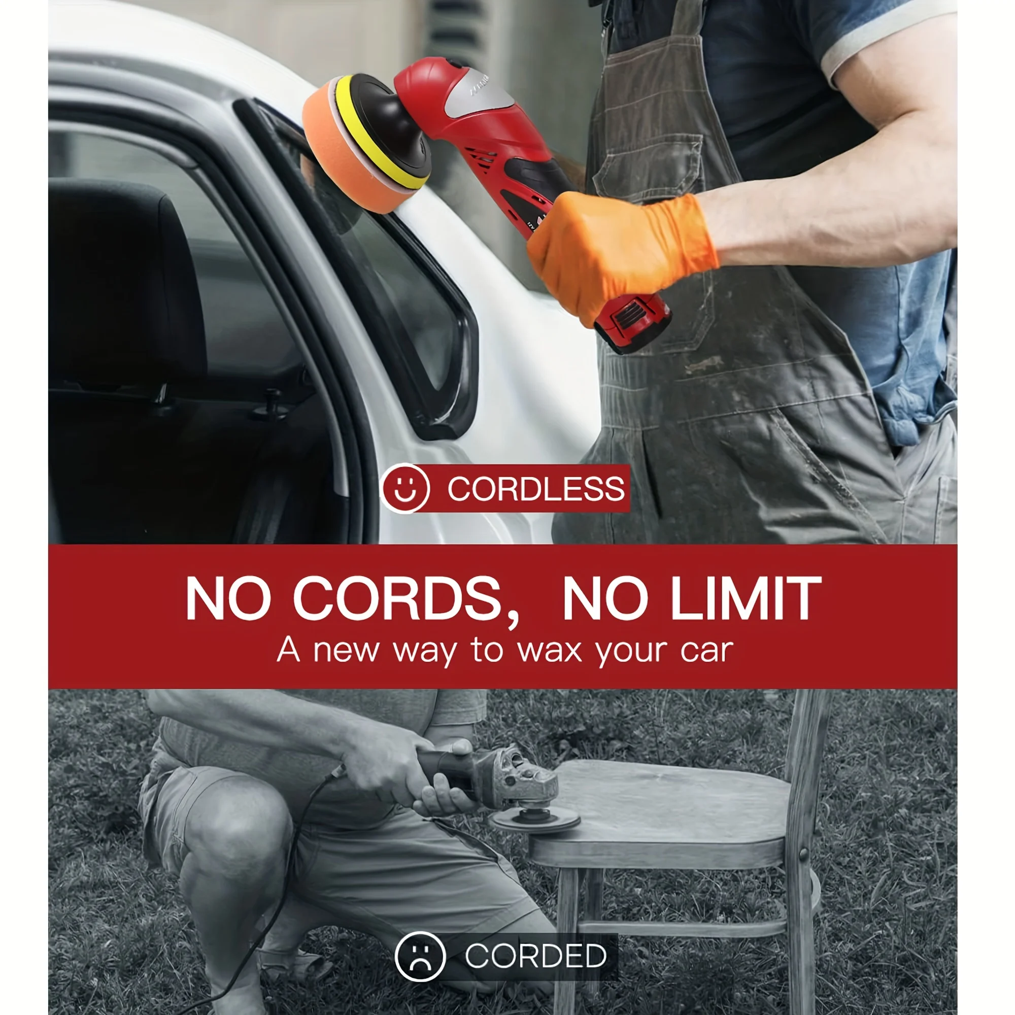 12V 4&rdquo; Cordless Car er Polisher w/ 2.0Ah Battery Charger Variable Speed Car Detailing/Car Scratch Repairing car polisher cordless car polisher electric polisher
