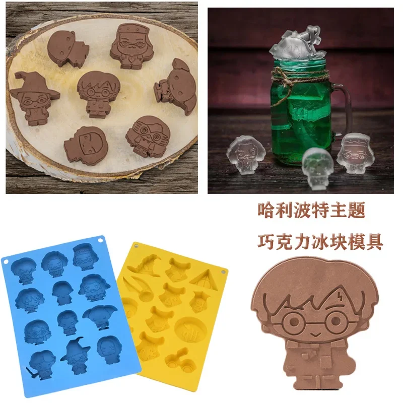 Kawaii Cartoon Harries Chocolate Ice Cube Mold Academy Of Magic Badge Potters Stampo Per Torta In Silicone Cookie Candle Mold Material