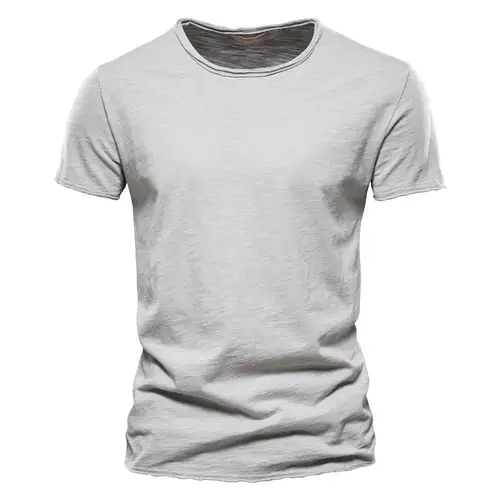 100% Cotton Men T-shirt Casual Soft Fitness Summer Thin T-shirts Men's Home Clothes O-Neck Short Sleeve Soild T Shirt for Men - Image 8