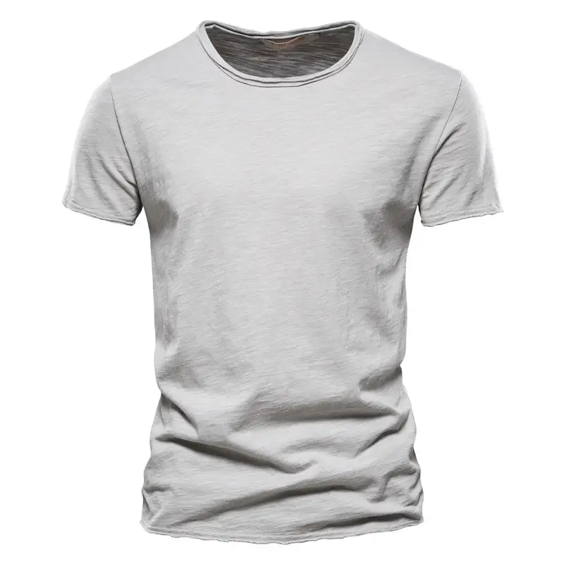 100% Cotton Men T-shirt Casual Soft Fitness Summer Thin T-shirts Men's Home Clothes O-Neck Short Sleeve Soild T Shirt for Men - Image 8