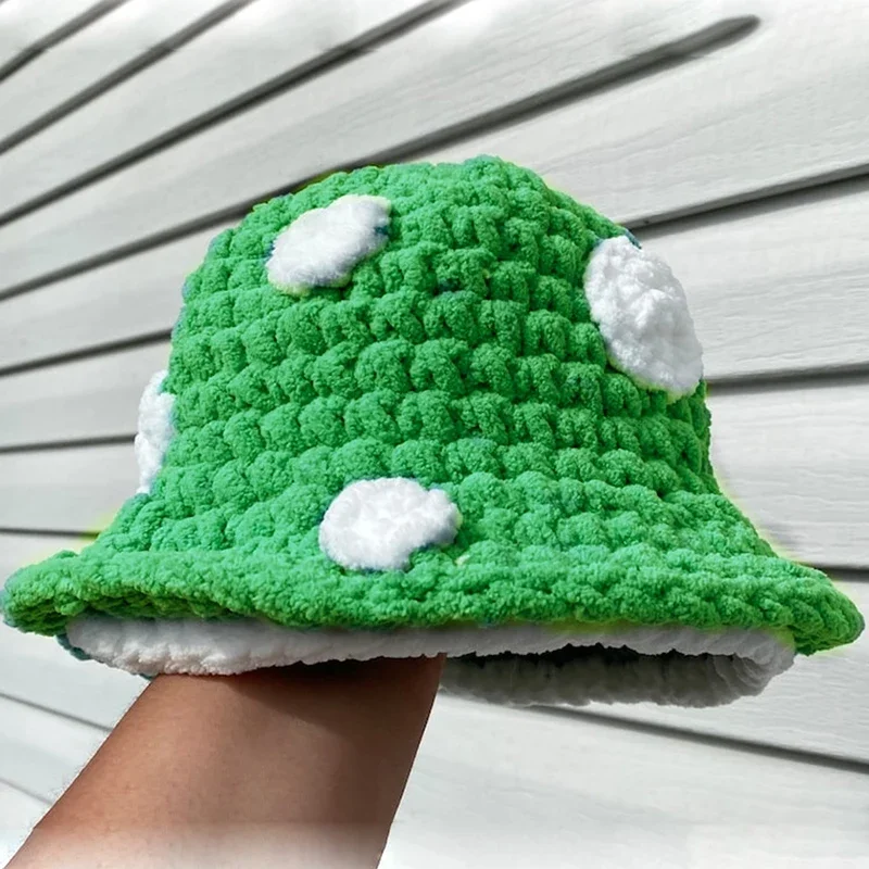 Super Odyssey Luigi brothers Halloween Hats Adult kids Crochet Mushroom Soft Slouchy Hat for Outdoors Wholesale