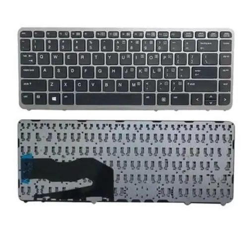 Tastiera Usa Per Hp Elitebook 840 G1 850 G1 Zbook 14 Senza Cornice Argento Retroilluminata
