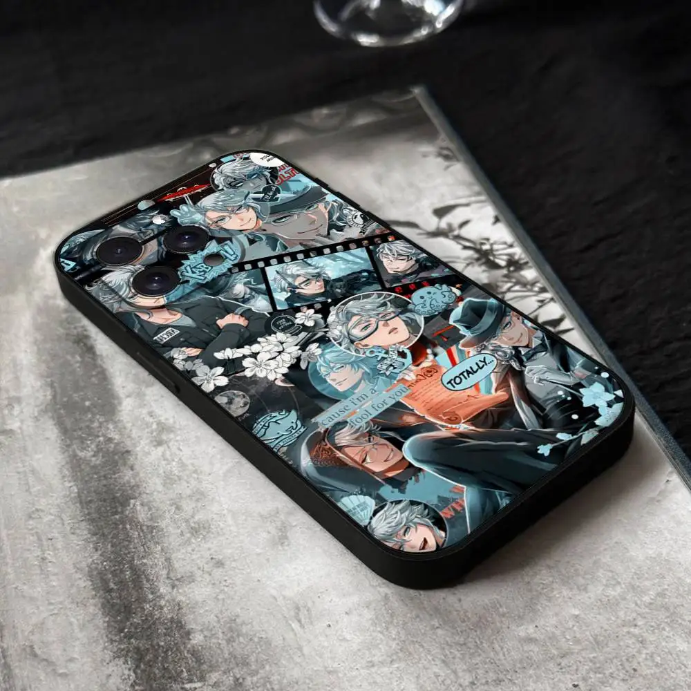 Twisted Wonderland Ace Anime Black Silicone Soft Phone Case