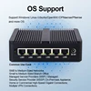 XCY Fanless Mini PC Router 12th Gen Intel Celeron J6412 Processor 6x Intel i226V 2.5G LAN Support Windows Linux Pfsense OpenWrt 4