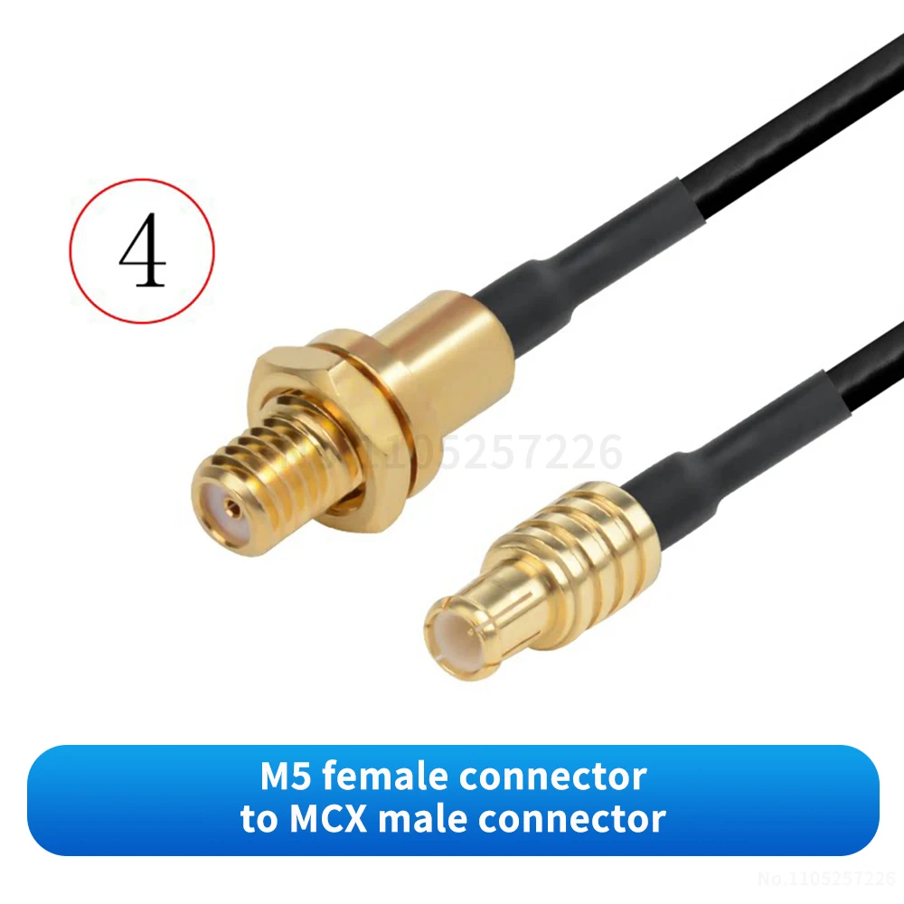 M5 auf MCX Stecker/Buchse (RG316 schwarzes RF-Adapterkabel) M5 auf MCX Signalverbindungskabel Verlängerungskabel (1 Stück) – Detail 5