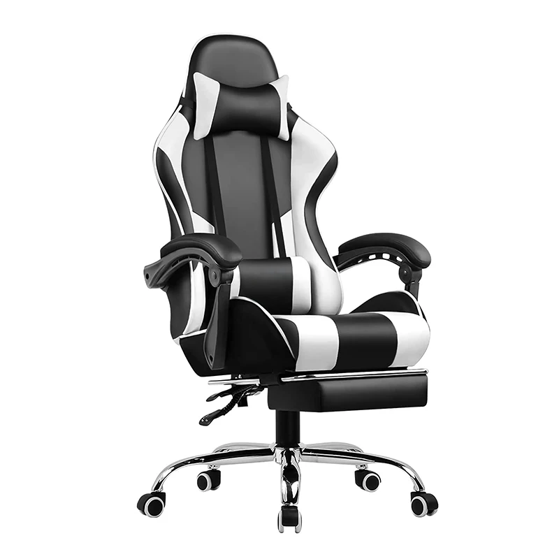 Gaming Chair Computer Chair with Footrest and Lumbar Support Height Adjustable Game Chair