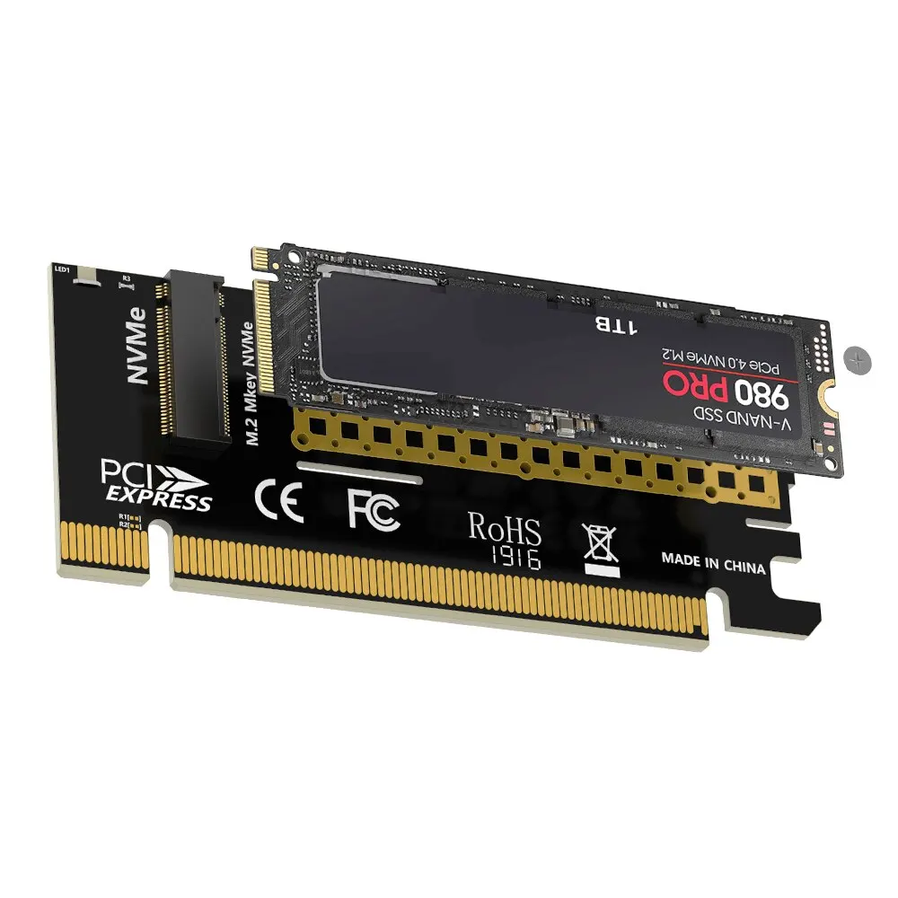 JEYI M.2 NVME إلى PCIE X16 محول ، بطاقة توسيع moth...