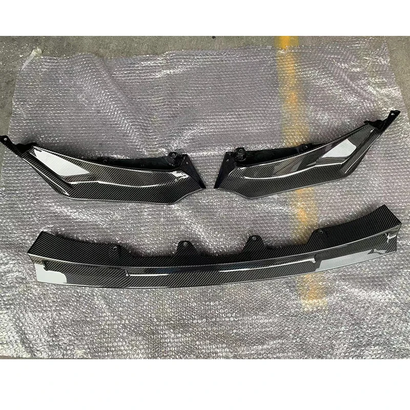 For BMW G80 G82 M3 M4 V Style Front Body Kit Real Carbon Fiber Car Bumper Spoiler Diffuser Splitter Lip Exterior Parts