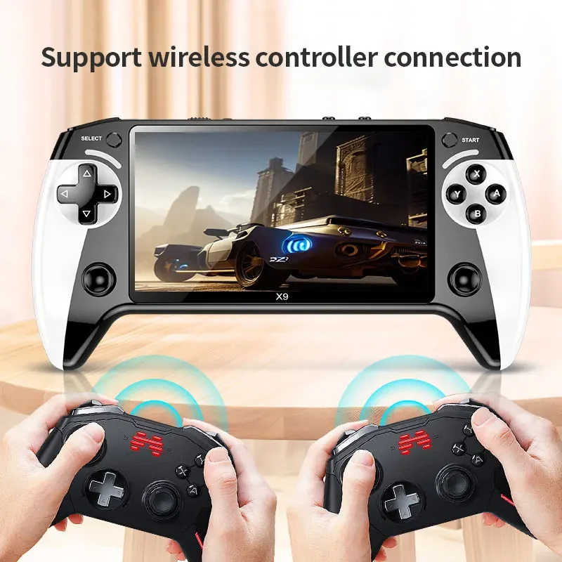 X9 Retro Game Console 1500mAh 5,5-inch IPS-scherm Mini draagbare handheld videospeler 1GB-128GB Type-C_voghion.com
