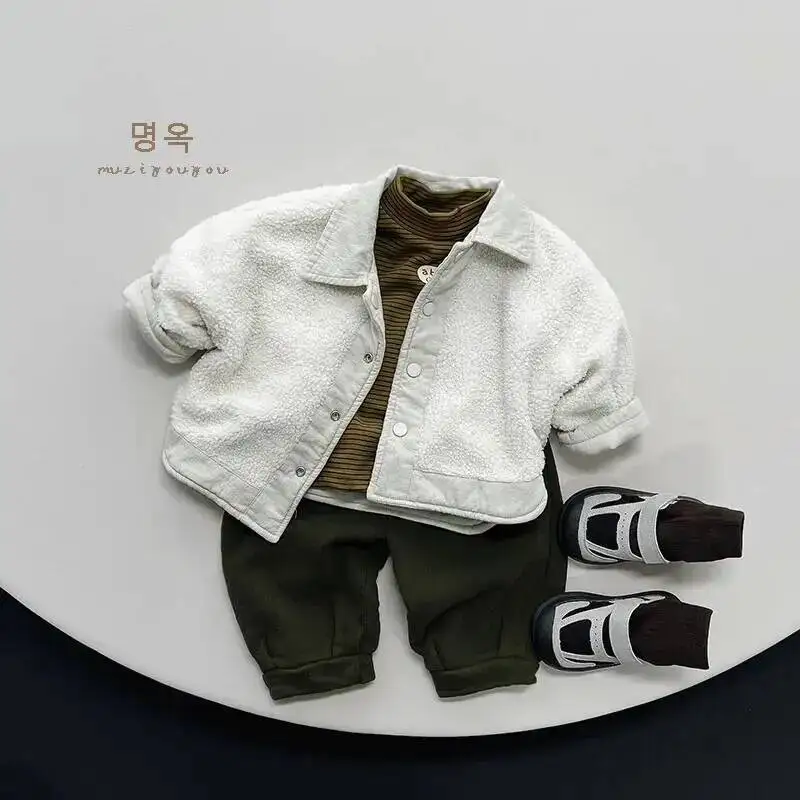 Herbst Winter Kinder Hosen 1-8Y Jungen Dicke Warme Fleece Druck Jogginghose Harem Hosen Jogger Kleinkind Tragen Für Kinder Kleidung – Detail 10