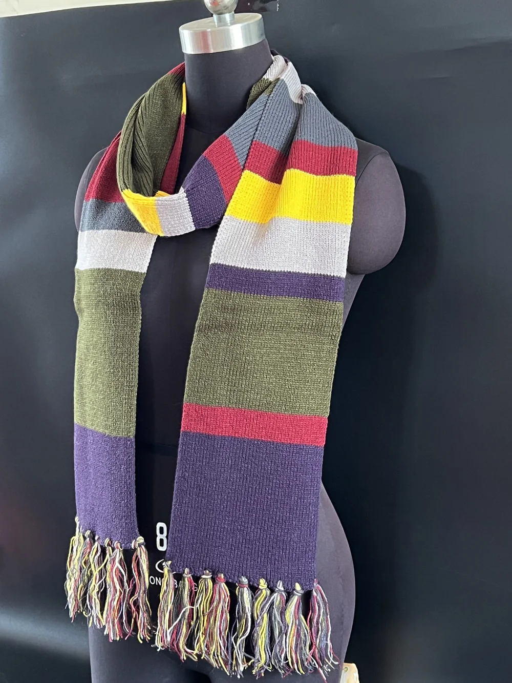79" Multi Colored Striped Scarf Halloween Gift Holiday Scarves 200 CM * 16