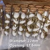 24 Pcs/lot Diameter 22mm Little Dragees glass Bottle Glass Jars Corks Test Tube Stopper Spice Container Wedding DIY Tiny Jars 1