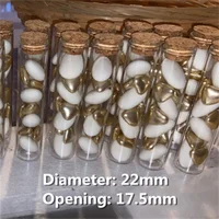 24 Pcs/lot Diameter 22mm Little Dragees glass Bottle Glass Jars Corks Test Tube Stopper Spice Container Wedding DIY Tiny Jars 1