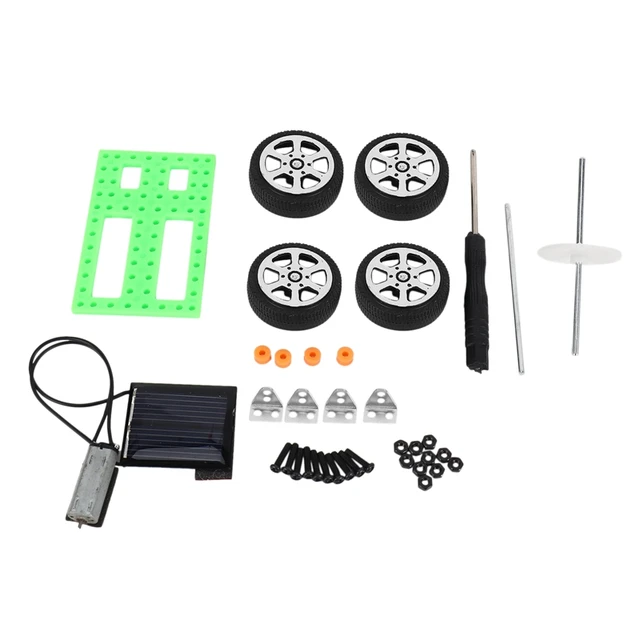 Solar Toys Car 1 Set Mini Solar Powered Toy Diy Car Kit Children Educational Gadget 2