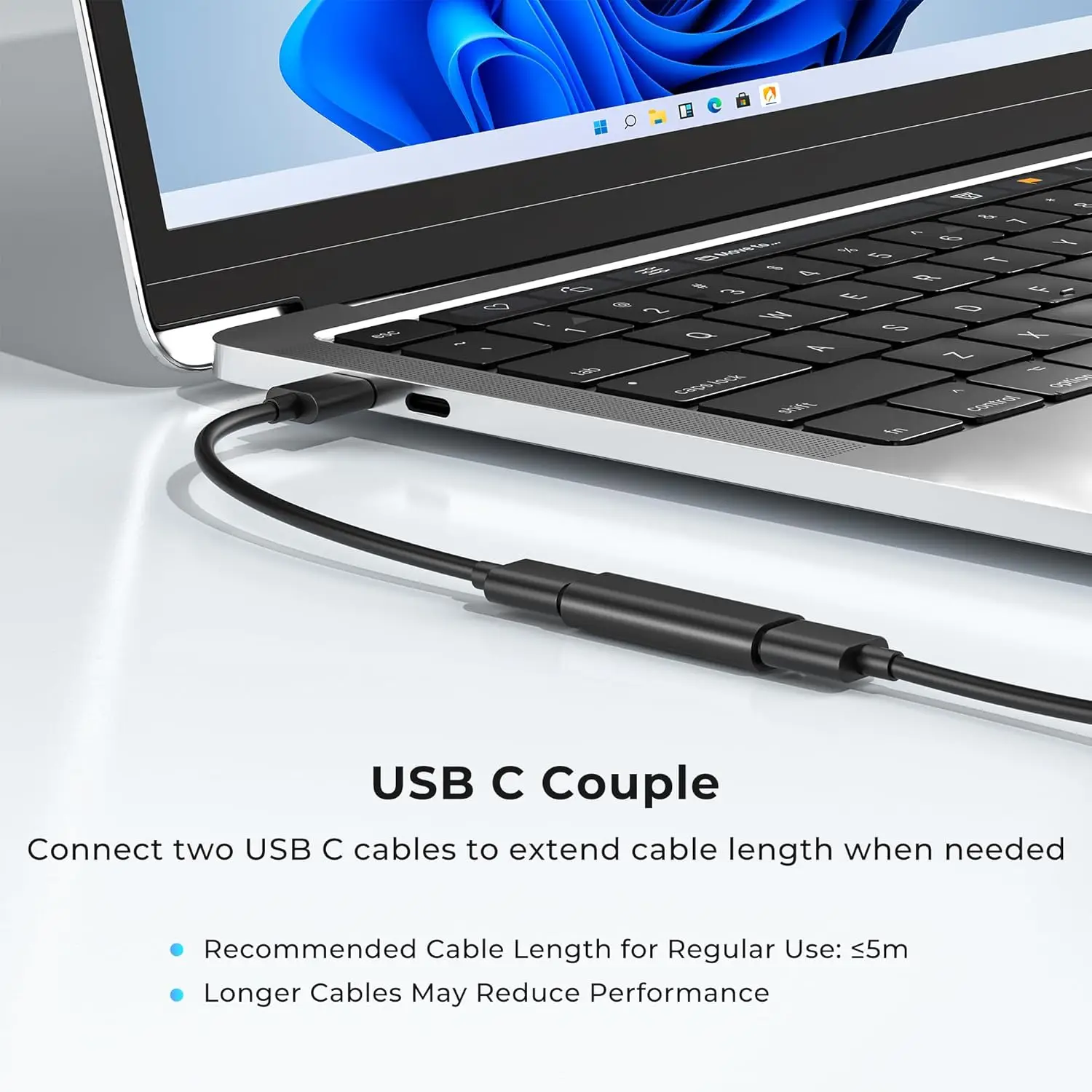 USB C Female to Female Adapter for Cable Extension and Connectivity