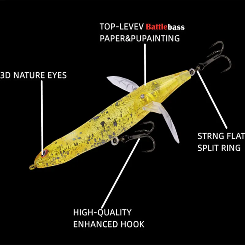 New Popper Topwater Dragonfly Lure 85mm 6.6g Floating Pencil Fishing Lure  Stream Trout Wobblers Micro Baits