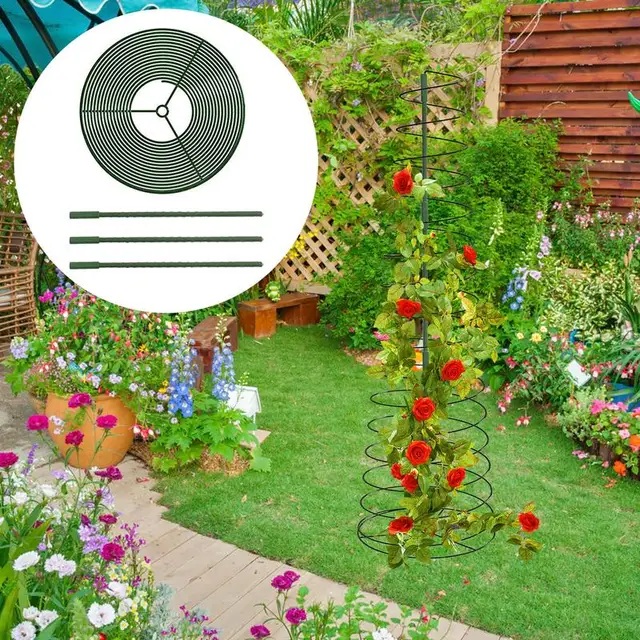 Spirálnövény Támogatja A Nyújtható Paradicsomnövekedést Támogató Gyűrűk Paradicsom Támogatója Ketrec Mászó Növények Kerti Támogatás - Image 3