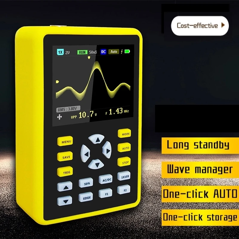 5012H Digital Oscilloscope 100MHz Bandwidth 1GSa/s Portable Handheld Oscilloscop