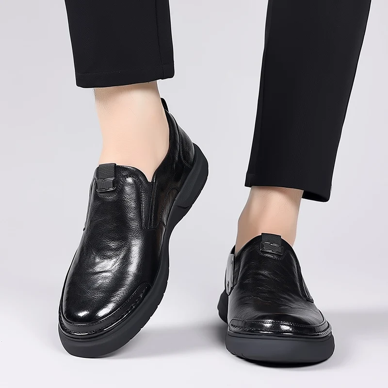 Social Business Casual Leather Shoe Formal Lofers for Men Luxury Brand Versatile Slip on Casual High Quality Male Driving Shoes 5