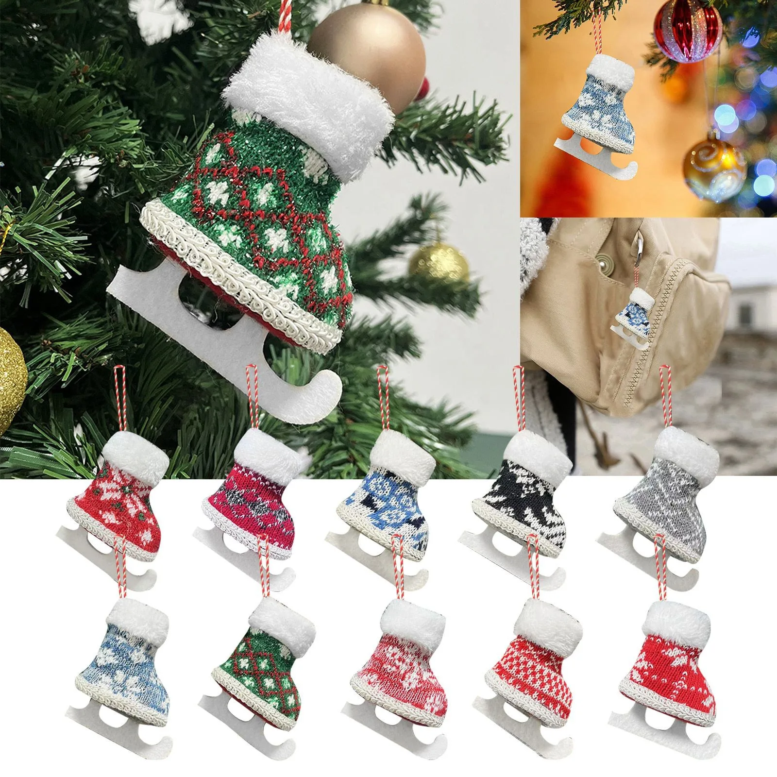 

Hanging Pendant Navidad Noel Christmas TreeIce Skates Shoes Christmas Ornament Creative Gift Party Decor Decoration New Year