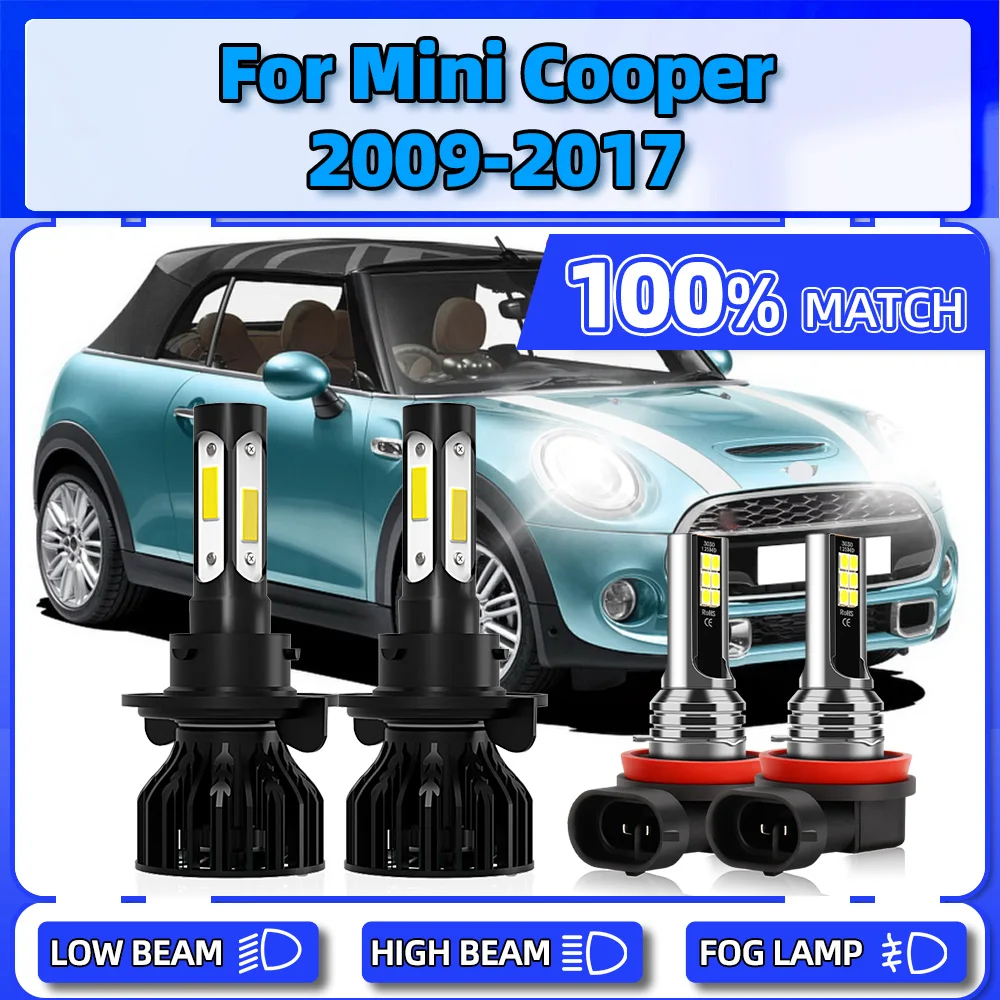 

240W High Power LED Headlight 6000K Auto Head Lamps 12V Car Fog Lights For Mini Cooper 2009-2011 2012 2013 2014 2015 2016 2017