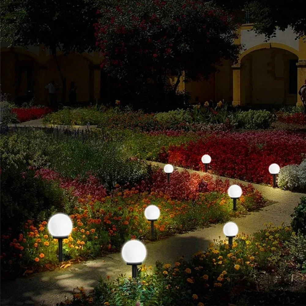 Description Picture 3 of itemLED Solar Lawn Light Energy Powered Waterproof Outdoor Garden Light Street Spherical Lamp White Lawn Yard Landscape Decorative