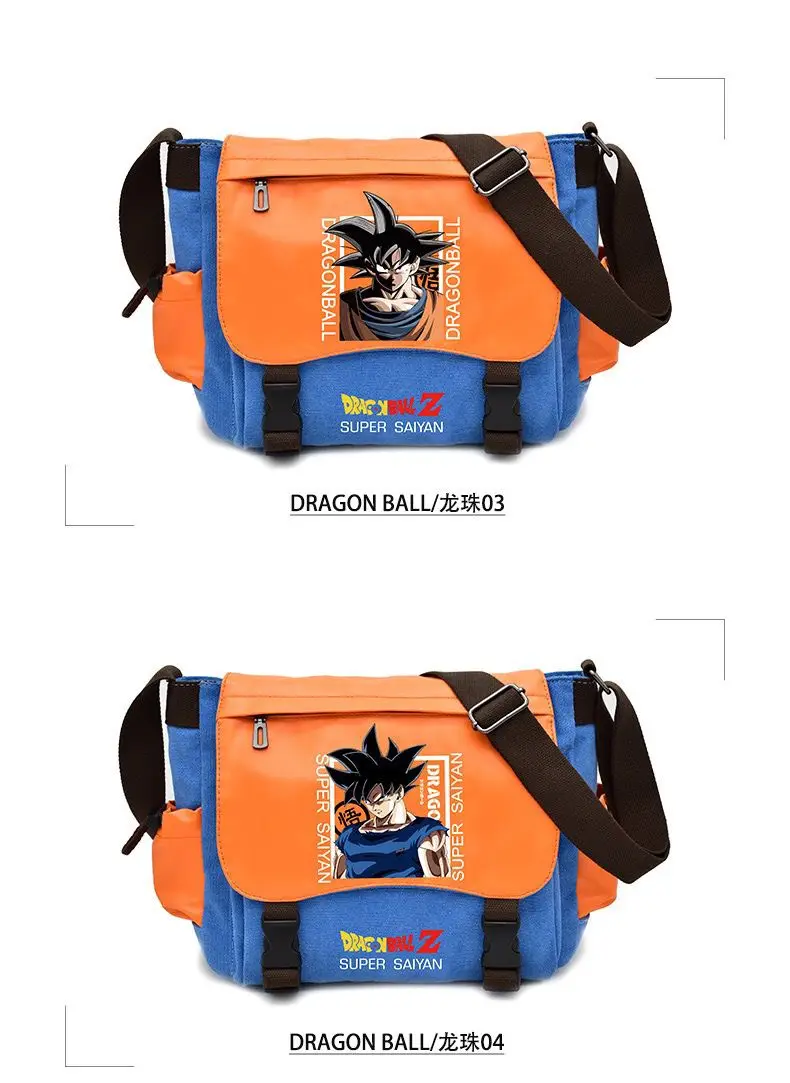 Son Goku Canvas Messenger Bag – Dragon Ball School & Travel Shoulder Bag