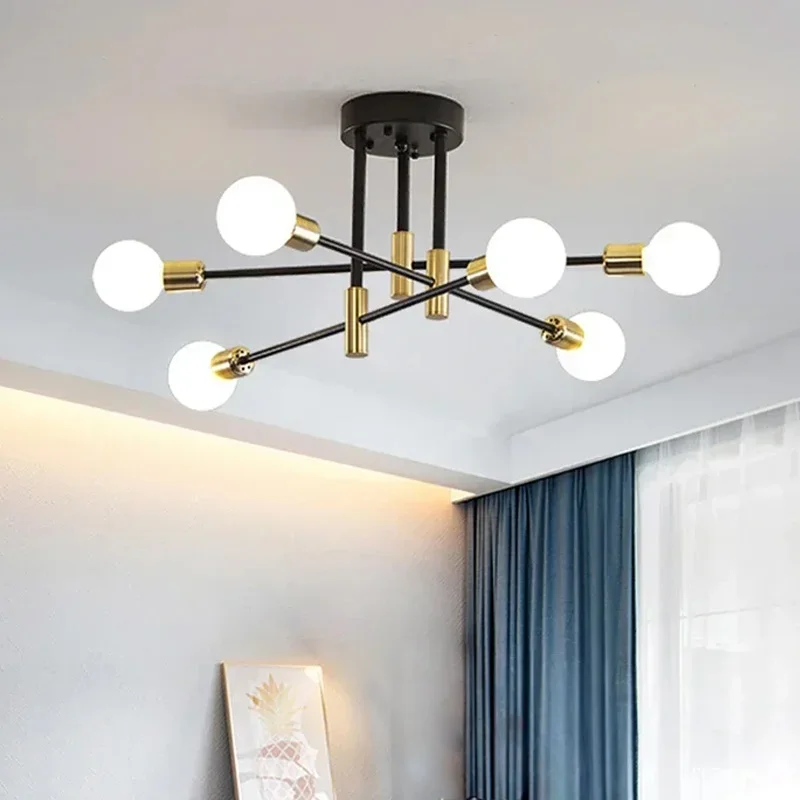 

Modern Pendant Lamp For Living Dining Room Bedroom Multihead Chandelier E27 Lighting Fixture Luster Vintage indooor Hanging lamp